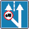 Дорожный знак 5.15.4 Начало полосы с ограничением для грузовиков
