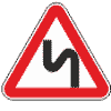 Дорожный знак 1.12.2 Опасные повороты налево