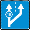 Дорожный знак 5.15.3 Начало полосы с ограничением минимальной скорости