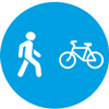 Дорожный знак 4.5.2 Велопешеходная дорожка с совмещенным движением