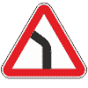 Дорожный знак 1.11.2 Опасный поворот налево