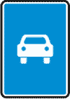 Дорожный знак 5.3 Дорога для автомобилей из ПДД