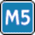 Дорожный знак 6.14.1 Номер, присвоенный дороге или маршруту М5