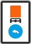 Дорожный знак 4.8.3 Направление движения транспорта с опасными грузами налево
