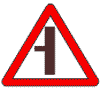 Дорожный знак 2.3.3 Примыкание второстепенной дороги слева