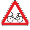 Дорожный знак 1.24 Пересечение с велосипедной дорожкой или велопешеходной