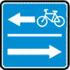 Дорожный знак 5.13.3 Выезд на дорогу с полосой для велосипедистов