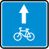 Дорожный знак 5.14.2 Полоса для велосипедистов
