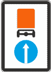Дорожный знак 4.8.1 Направление движения транспорта с опасными грузами прямо