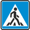 Дорожный знак 5.19.2 Пешеходный переход левый