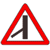 Дорожный знак 2.3.7 Примыкание второстепенной дороги слева сзади