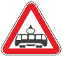 Дорожный знак Пересечение с трамвайной линией 1.5